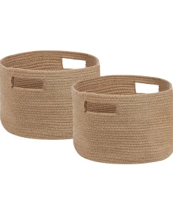 Conjunto De 2 Cestos Em Algodao Creme Chiniot