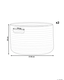 Conjunto De 2 Cestos Em Algodao Creme Chiniot