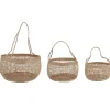 Conjunto De 3 Cestos Em Fibra De Algas Cor Natural Arapaima
