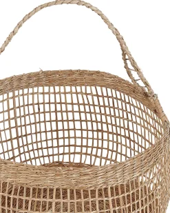 Conjunto De 3 Cestos Em Fibra De Algas Cor Natural Arapaima