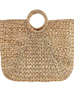 Conjunto De 2 Cestos Em Fibra De Jacinto De Agua Cor Natural Pompano