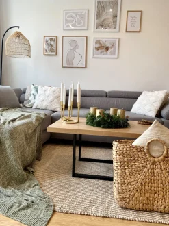 Conjunto De 2 Cestos Em Fibra De Jacinto De Agua Cor Natural Pompano