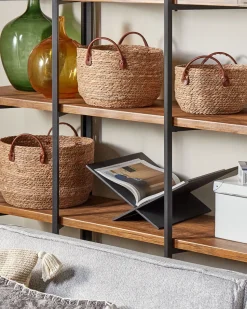 Conjunto De 3 Cestos Em Fibra De Algas Cor Natural Sayjar