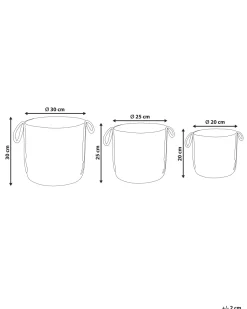 Conjunto De 3 Cestos Em Juta Cor Natural Wadh