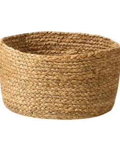 Conjunto De 3 Cestos Em Juta Natural E Creme Ranwal