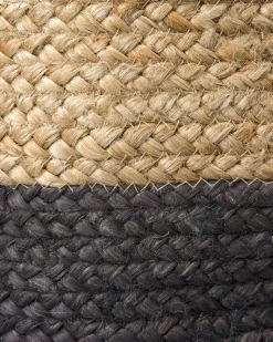 Conjunto De 3 Cestos Em Juta Natural E Preta Kahu