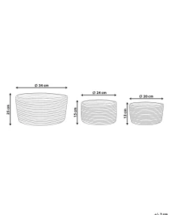 Conjunto De 3 Cestos Em Juta Natural E Preta Kahu