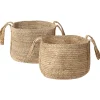 Conjunto De 2 Cestos Em Juta Natural Kornak