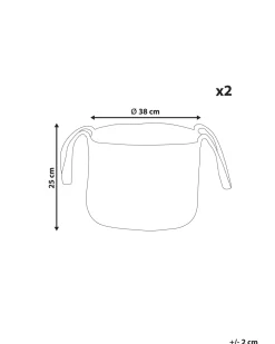 Conjunto De 2 Cestos Em Juta Natural Kornak