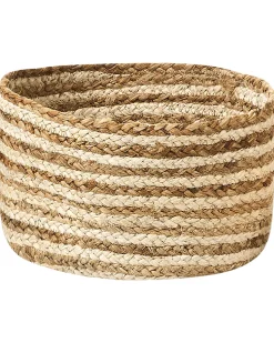 Conjunto De 3 Cestos Em Juta Natural E Creme Kahu