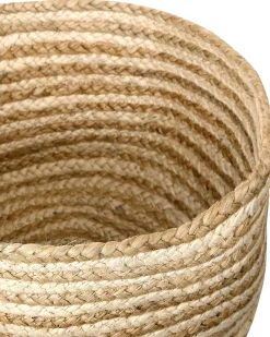 Conjunto De 3 Cestos Em Juta Natural E Creme Kahu