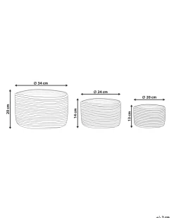 Conjunto De 3 Cestos Em Juta Natural E Creme Kahu