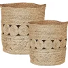 Conjunto De 2 Cestos Em Juta Natural Alang