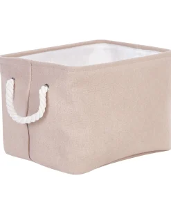 Conjunto De 3 Cestos Em Tecido De Poliester Creme E Cinzento Darqab