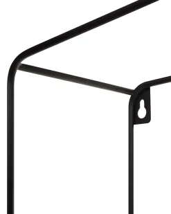 Conjunto De 4 Estantes De Parede Pretas E Castanhas Claras Brito