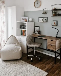 Conjunto De 4 Estantes De Parede Pretas E Castanhas Claras Brito