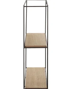 Conjunto De 4 Estantes De Parede Pretas E Castanhas Claras Brito