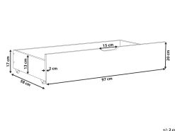 Conjunto De 2 Gavetas Em Madeira Cor Natural Rumilly