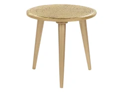 Conjunto De 2 Mesas De Apoio Em Madeira De Mango Dourada Narra