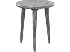 Conjunto De 2 Mesas De Apoio Em Madeira De Mango Cinzenta Jatra