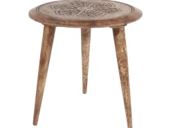 Conjunto De 2 Mesas De Apoio Em Madeira Escura De Mango Turua