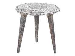 Conjunto De 2 Mesas De Apoio Em Madeira Branca Adro