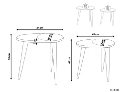 Conjunto De 2 Mesas De Apoio Em Madeira Escura De Mango Khetua