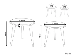 Conjunto De 2 Mesas De Apoio Em Madeira Clara De Mango Sharma