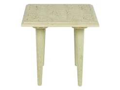 Conjunto De 2 Mesas De Apoio Em Madeira Verde E Dourada Belidha