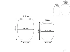 Conjunto De 2 Mesas De Apoio Pretas Uhana