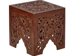 Conjunto De 2 Mesas De Apoio Em Madeira Escura Shukur