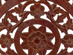 Conjunto De 2 Mesas De Apoio Em Madeira Escura Shukur