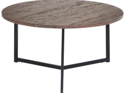 Conjunto De 2 Mesas De Centro Em Madeira Escura E Preta Tippo