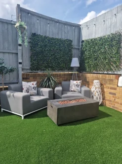 Conjunto De 2 Poltronas De Jardim Cinzento Claro E Branco Rovigo