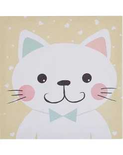 Conjunto De 4 Quadros Com Desenhos Infantis Multicoloridos 30 X 30 Cm Bombi