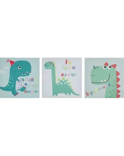 Conjunto De 3 Quadros Em Tela 30 X 30 Cm Multicolor Bingui