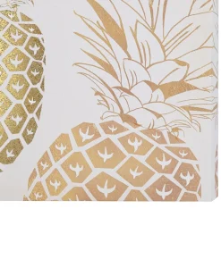 Conjunto De 3 Quadros Em Tela 30 X 30 Cm Rosa E Dourado Apesika