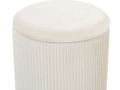 Conjunto De 2 Tamboretes Brancos Com Arrumação Miramar