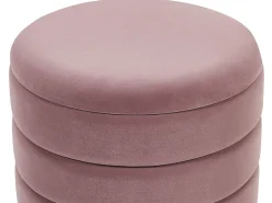 Conjunto De 2 Tamboretes Com Arrumação Rosa Garland