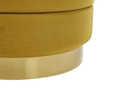 Conjunto De 2 Tamboretes Com Arrumação Amarelo Garland