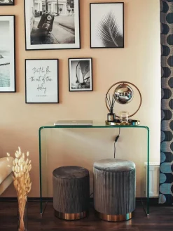 Conjunto De 2 Tamboretes Cinzentos Com Arrumação Miramar