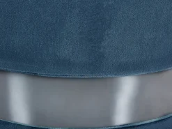 Conjunto De 2 Tamboretes Em Veludo Azul Doris