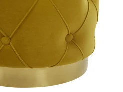 Conjunto De 2 Tamboretes Em Veludo Amarelo Mostarda Pueblo