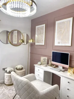 Conjunto De 2 Tamboretes Em Veludo Brancos Pueblo