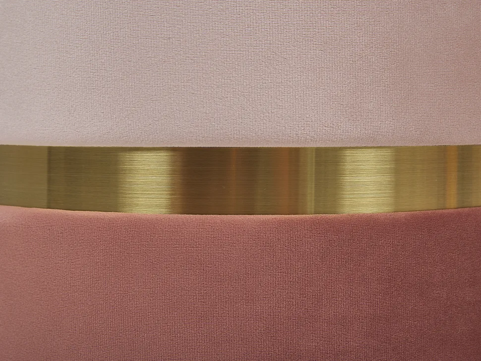 Conjunto De 2 Tamboretes Em Veludo Rosa Wichita