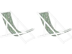 Conjunto De 2 Tecidos Com Folhas Para Espreguicadeiras Anzio / Avellino
