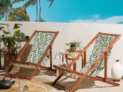 Conjunto De 2 Tecidos Com Folhas Para Espreguicadeiras Anzio / Avellino