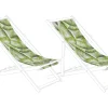 Conjunto De 2 Tecidos Com Folhas Verdes Para Espreguicadeiras Anzio/Avellino