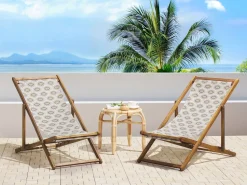 Conjunto De 2 Tecidos Cor De Areia Para Espreguicadeiras Anzio/Avellino