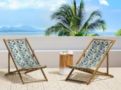 Conjunto De 2 Tecidos Multicolor Com Pelicanos Para Espreguicadeiras Anzio/Avellino